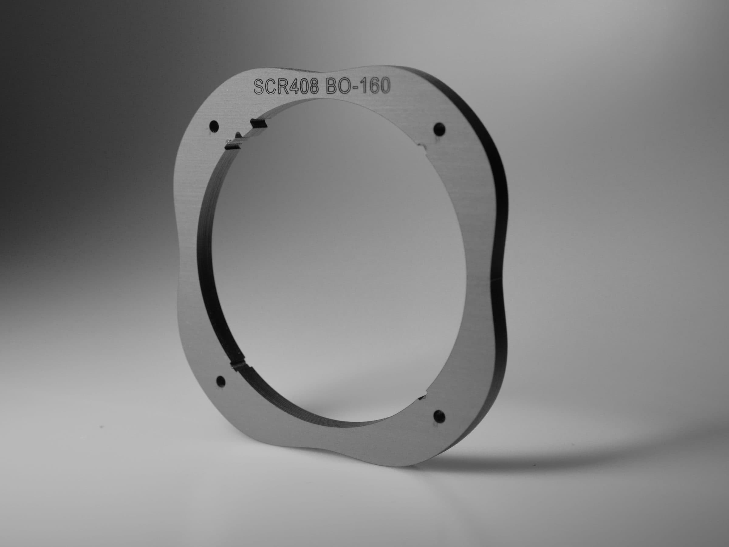 Laser-cut ring with an engraved serial number
